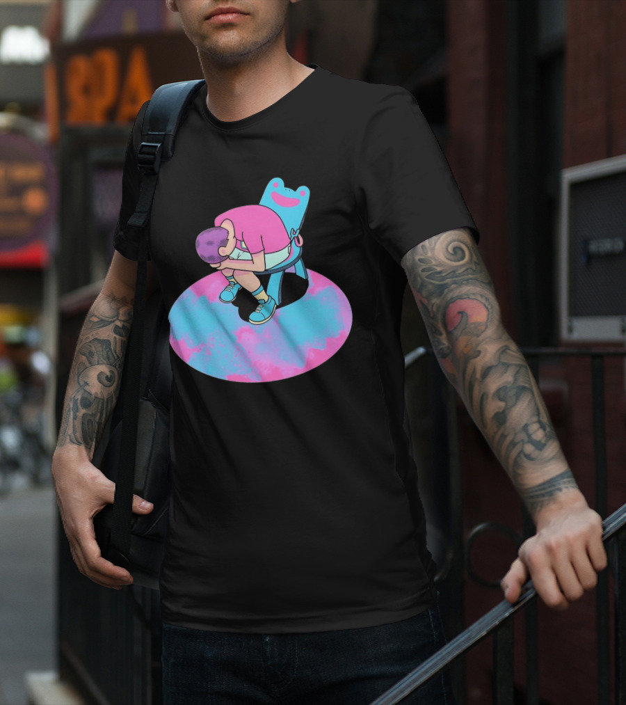 Bell Tolls X My Bells Child In Chair Art With Pink And Blue Palette T-Shirt