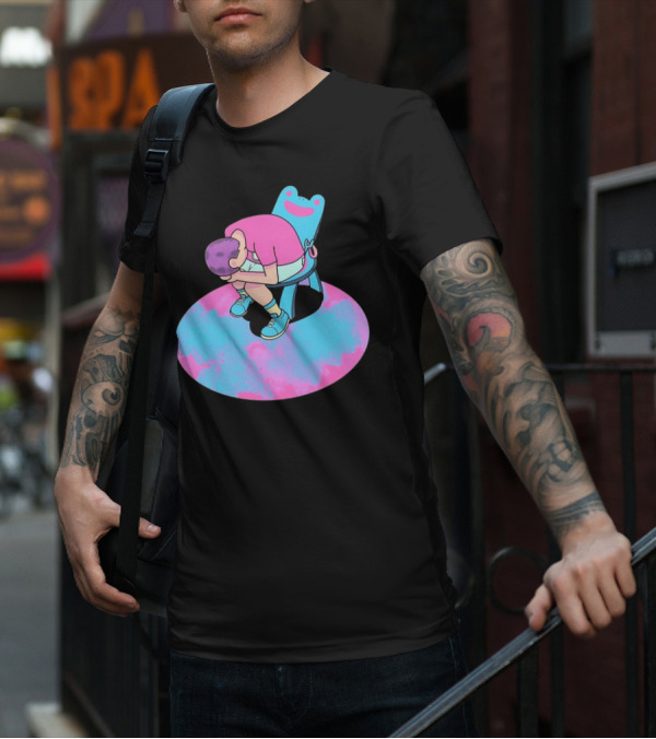 Bell Tolls X My Bells Child In Chair Art With Pink And Blue Palette T-Shirt