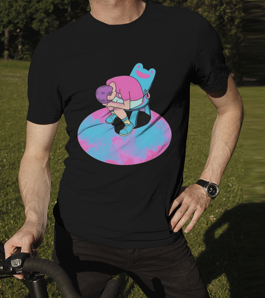 Bell Tolls X My Bells Child In Chair Art With Pink And Blue Palette T-Shirt