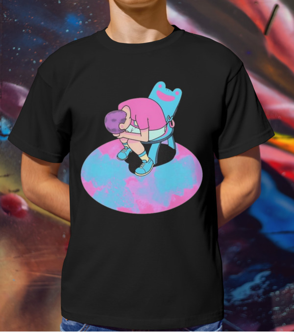 Bell Tolls X My Bells Child In Chair Art With Pink And Blue Palette T-Shirt
