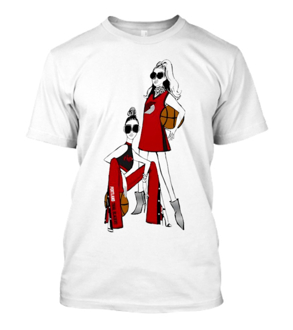 Portland Trail Blazers Rip City Basketball G-III 4Her Girls Fitted T-Shirt