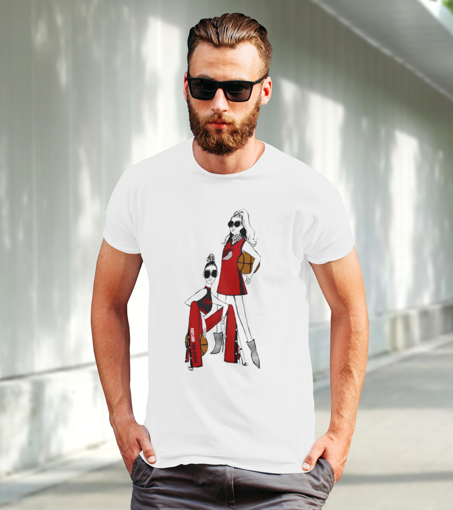 Portland Trail Blazers Rip City Basketball G-III 4Her Girls Fitted T-Shirt