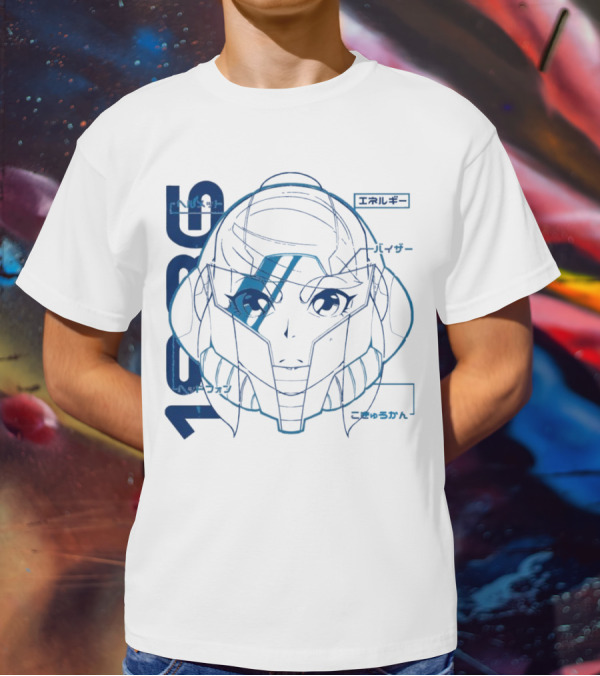 Samus Aran Metroid Heroine 1986 Visor Energy Icon Japanese T-Shirt