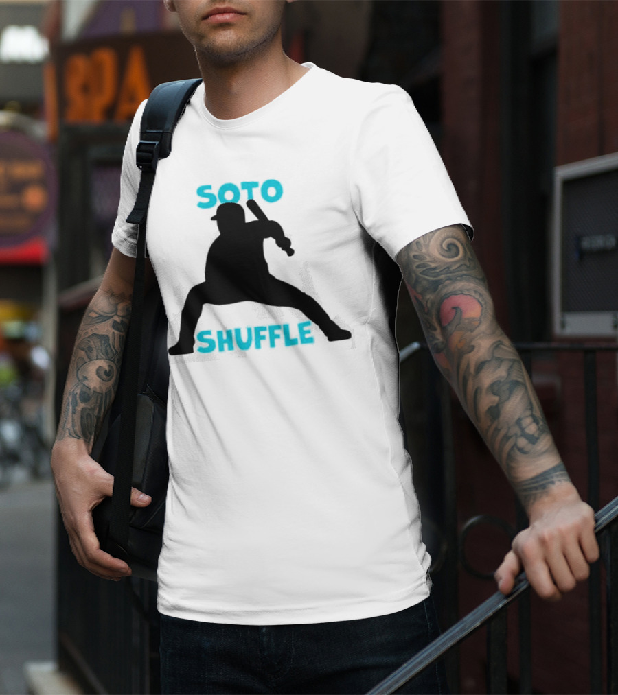 New York Yankees Soto Shuffle Silhouette Baseball Stance T-Shirt