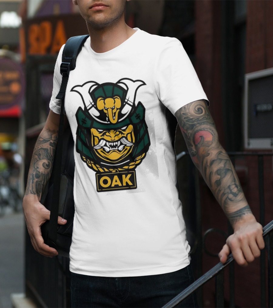 Oakland Athletics Samurai OAK Aggressive Mask T-Shirt