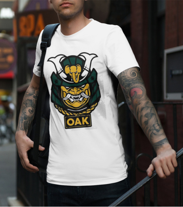 Oakland Athletics Samurai OAK Aggressive Mask T-Shirt