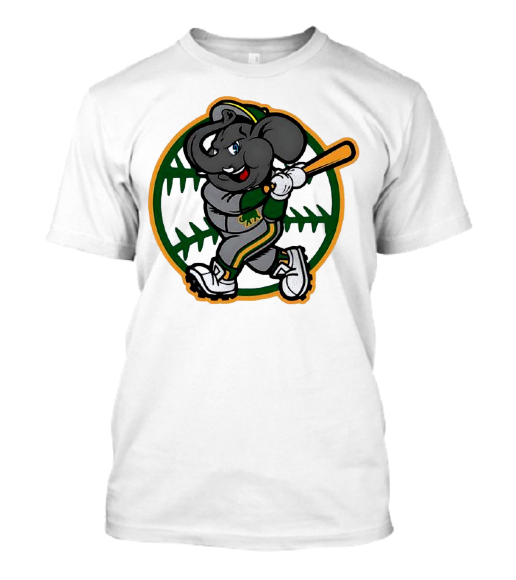 Oakland Baseball Elephant Batting Logo MLB T-Shirt