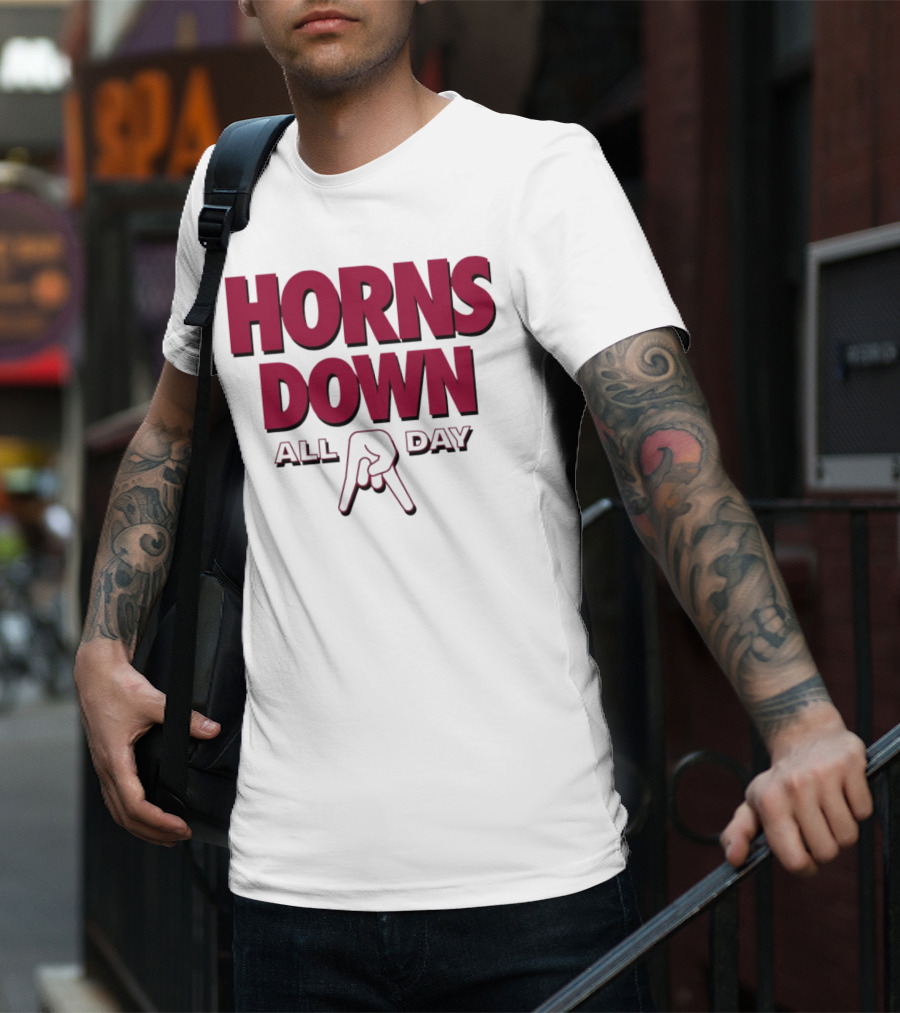 Horns Down All Day Oklahoma Sooners T-Shirt