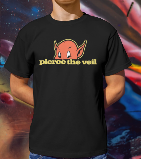 Pierce The Veil Devil Icon Red Cartoon Head T-Shirt