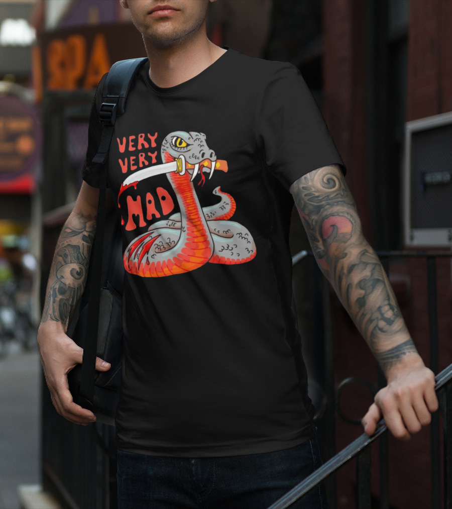 Very Very Mad Snake With Knife T-Shirt