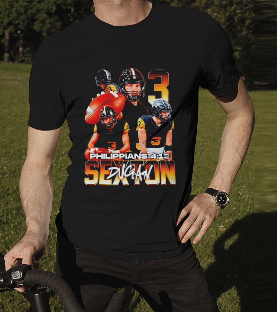 Southwestern Pirates Dugan Sexton Philippians 4:13 Number 3 T-Shirt