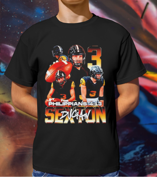 Southwestern Pirates Dugan Sexton Philippians 4:13 Number 3 T-Shirt