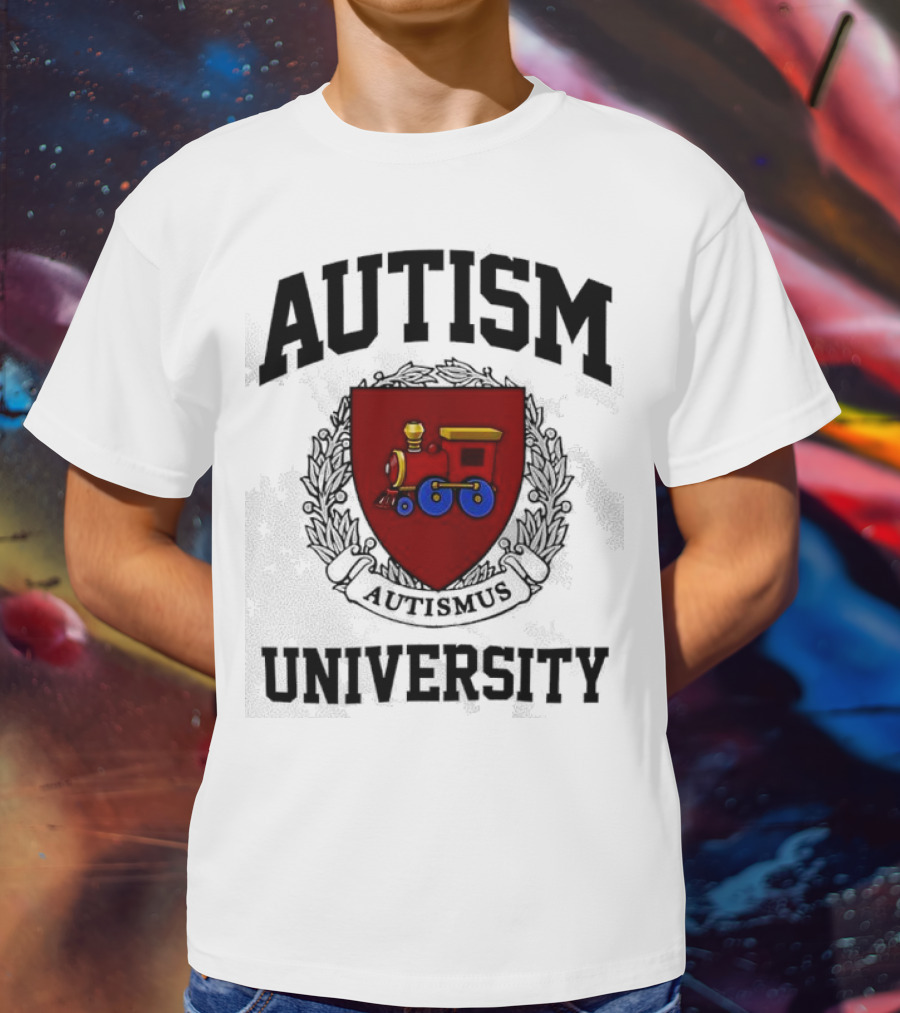 AUTISM UNIVERSITY AUTISMUS CREST CREWNECK T-Shirt