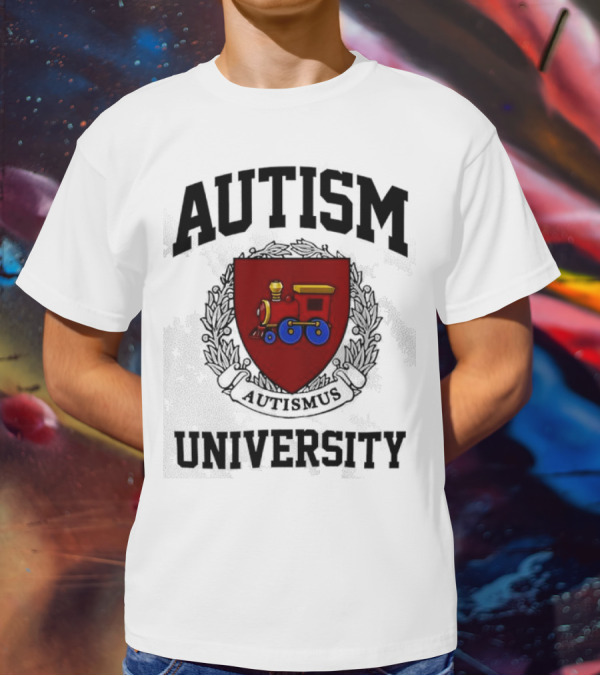 AUTISM UNIVERSITY AUTISMUS CREST CREWNECK T-Shirt