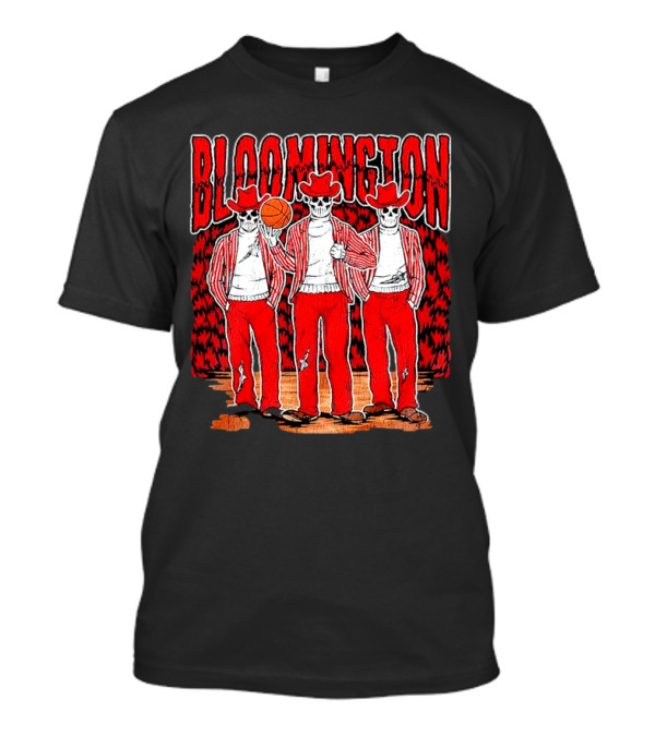 Bloomington Basketball Skeletons In Cowboy Hats T-Shirt