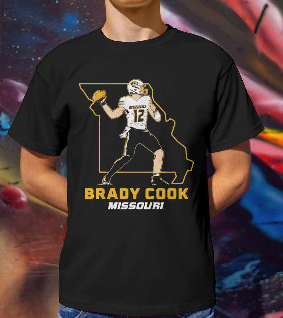 Brady Cook Mizzou Missouri Football Player 12 T-Shirt