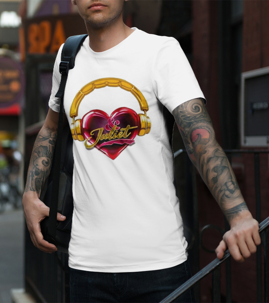 Broadway Juliet Heart Headphones T-Shirt