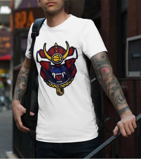 Denver Nuggets Samurai Helmet Emblem With DN Badge T-Shirt