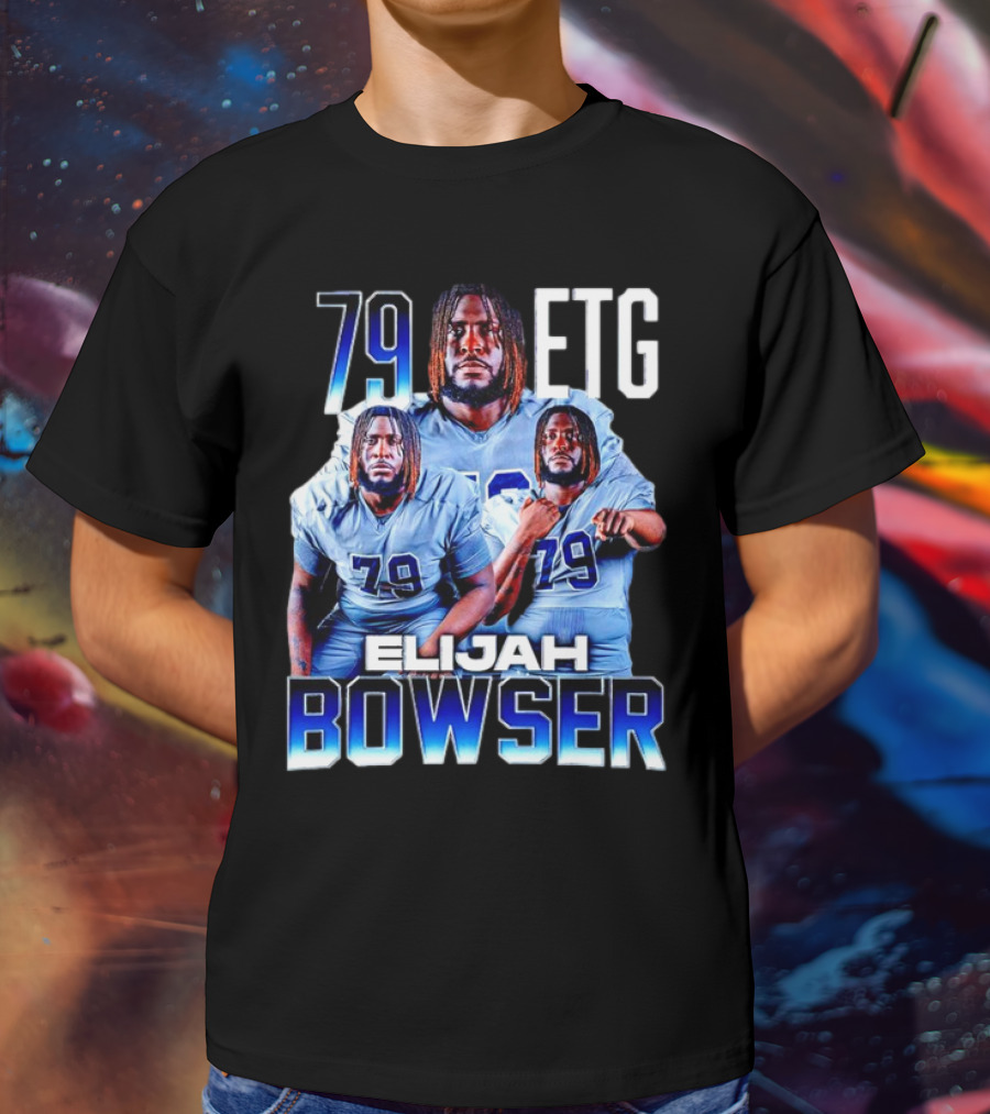 Elijah Bowser 79 ETG Football Player Montage T-Shirt