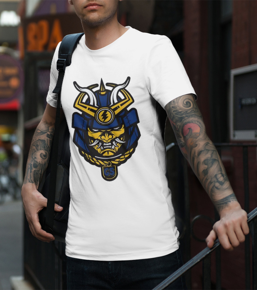 Golden State Warriors GS Samurai Helmet Emblem T-Shirt