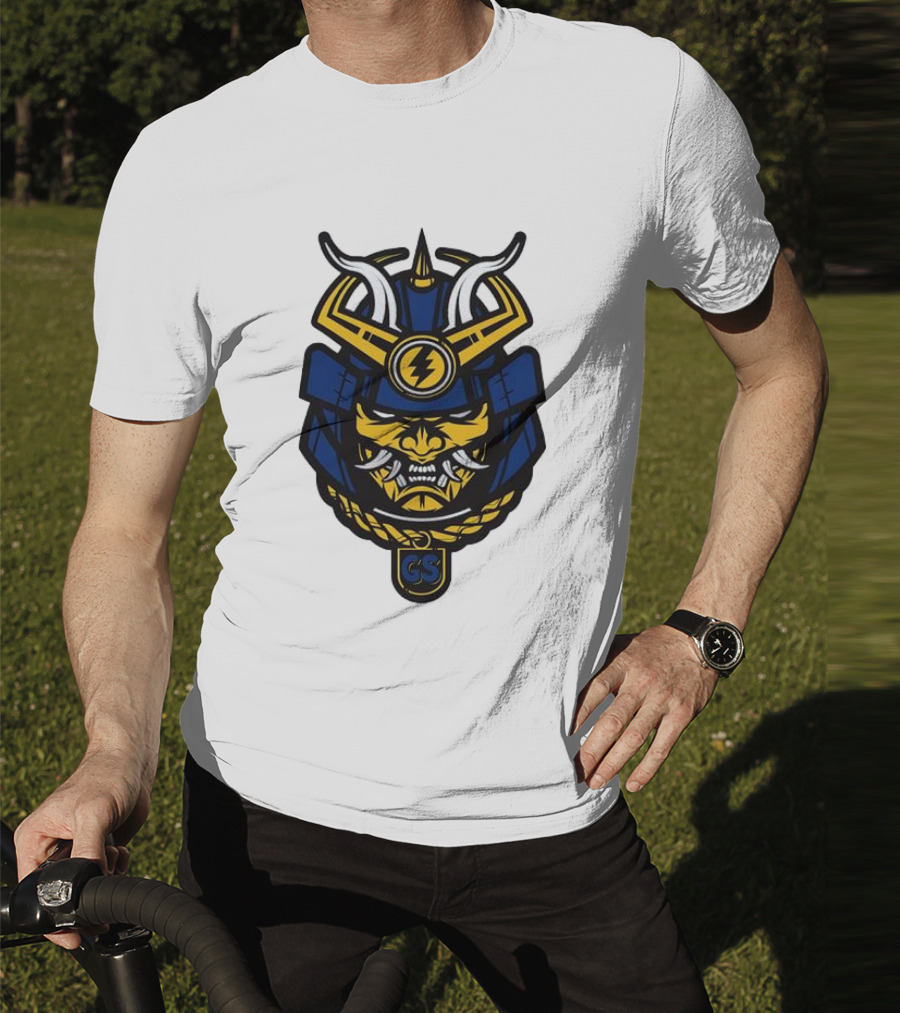 Golden State Warriors GS Samurai Helmet Emblem T-Shirt