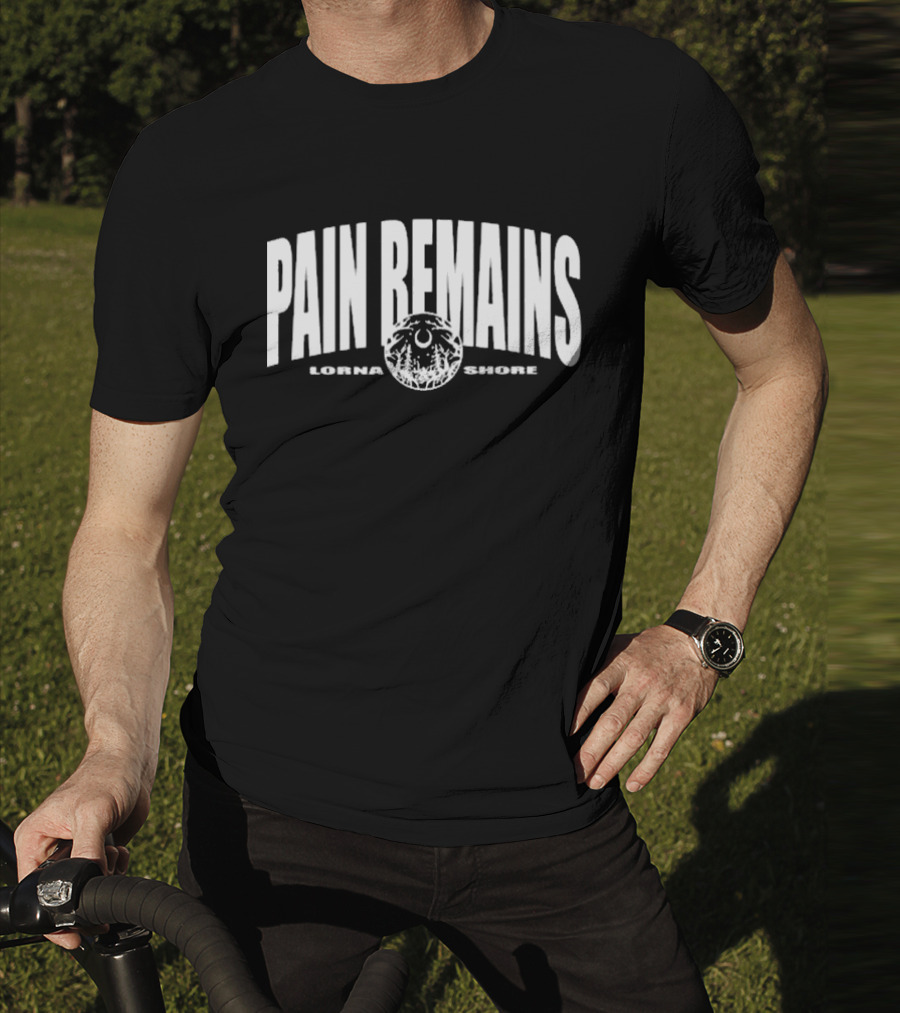 Lorna Shore Pain Remains Logo With Lunar And Forest Motif T-Shirt