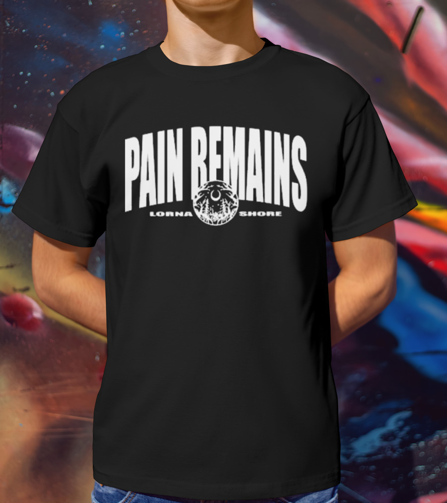 Lorna Shore Pain Remains Logo With Lunar And Forest Motif T-Shirt