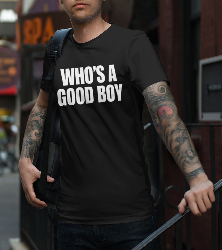 Moximimi Who’s A Good Boy Text T-Shirt