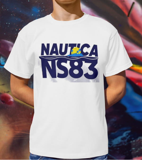 Nautica NS83 Ocean Wave And Globe T-Shirt