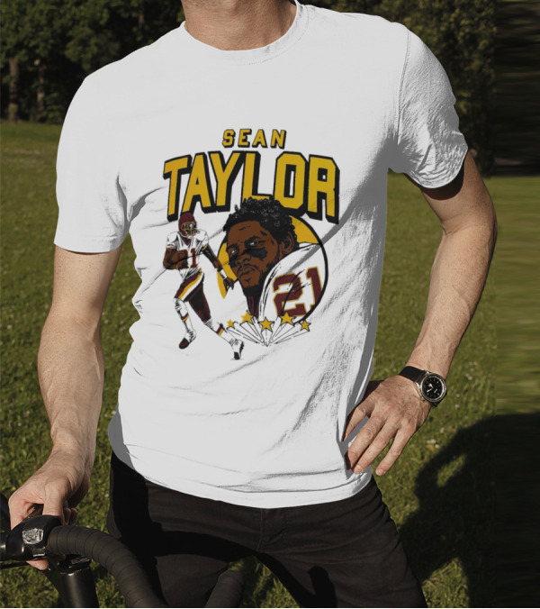 Sean Taylor Washington Commanders Caricature Player Signature T-Shirt