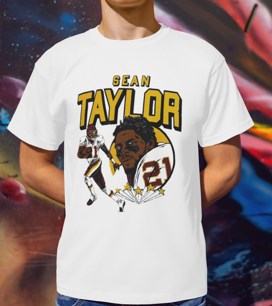 Sean Taylor Washington Commanders Caricature Player Signature T-Shirt