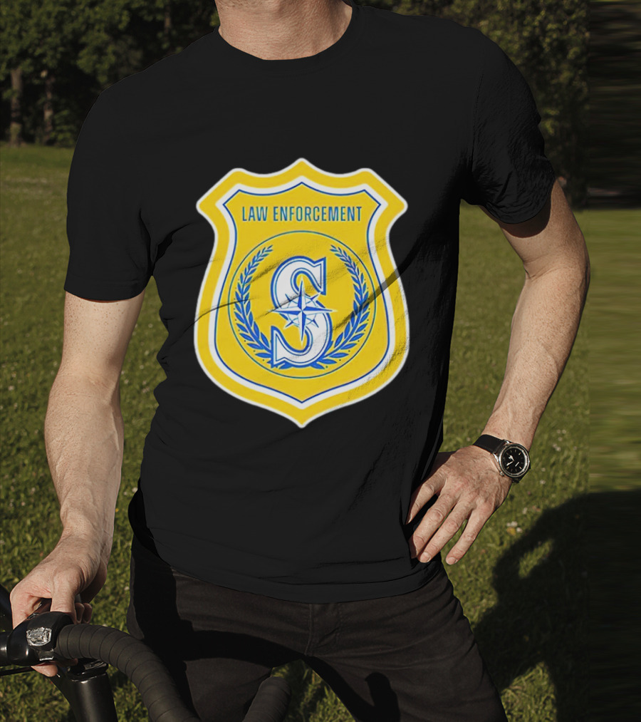 Seattle Mariners Law Enforcement Badge Shield S T-Shirt