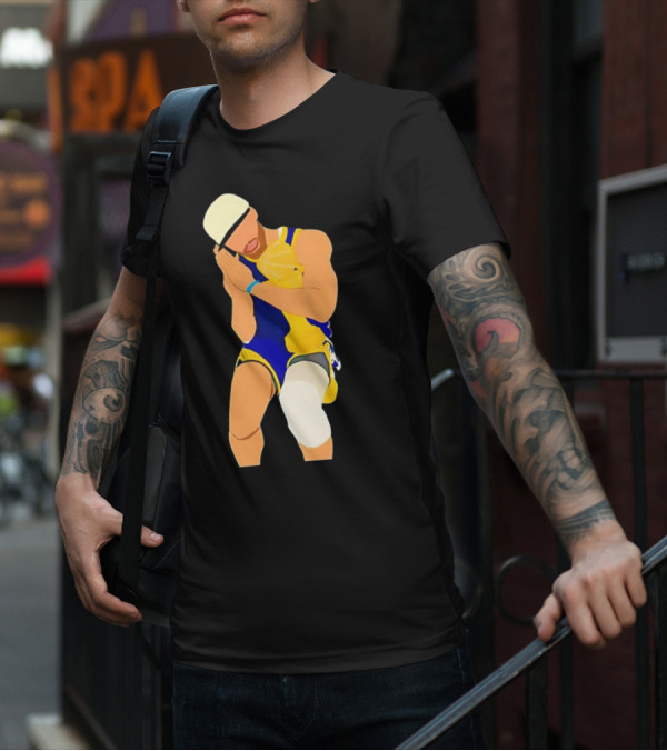 Steph Curry Night Night Basketball Pose With Trophy T-Shirt