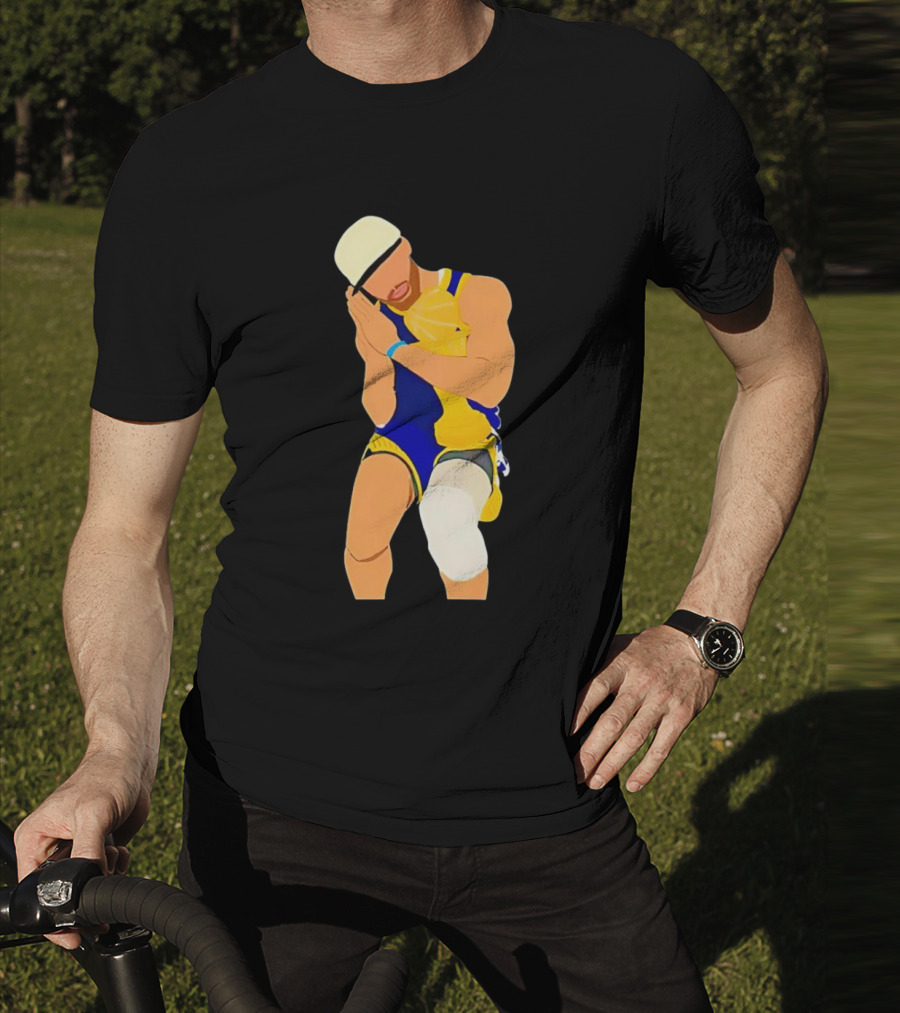 Steph Curry Night Night Basketball Pose With Trophy T-Shirt