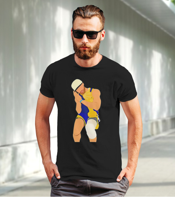 Steph Curry Night Night Basketball Pose With Trophy T-Shirt