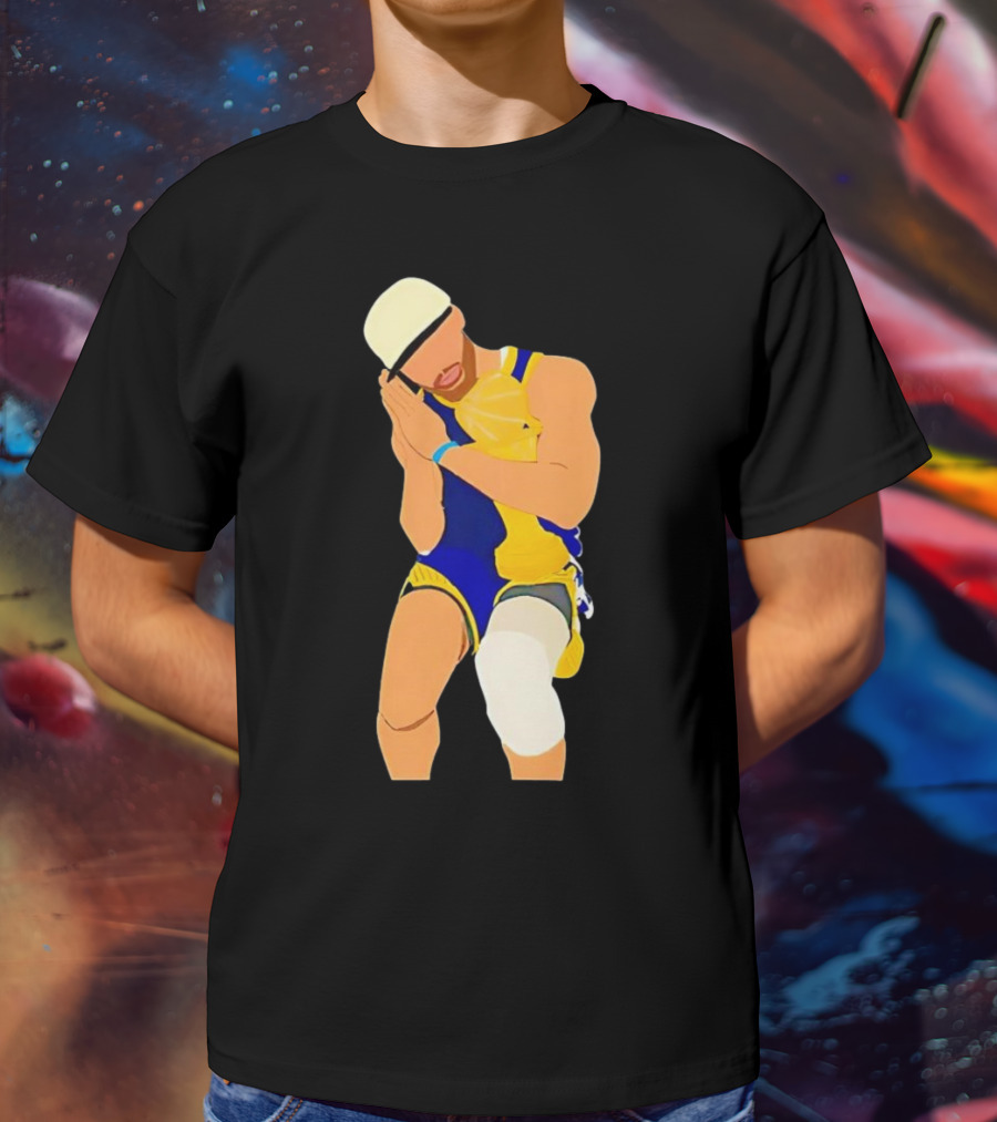 Steph Curry Night Night Basketball Pose With Trophy T-Shirt