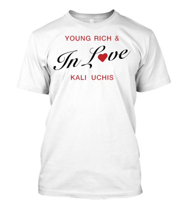 Young Rich And Kali Uchis In Love Red Heart T-Shirt