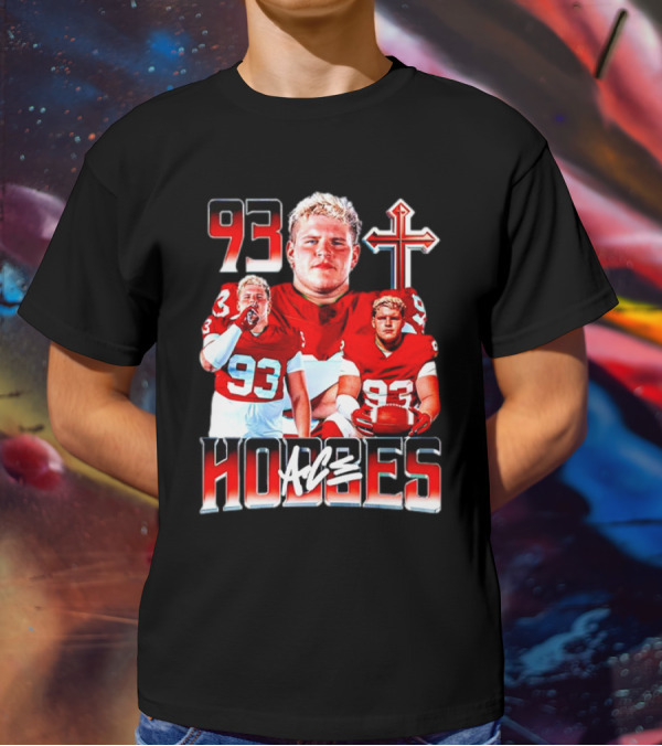 93 Ace Hodges Oklahoma Sooners Football Player Cross T-Shirt