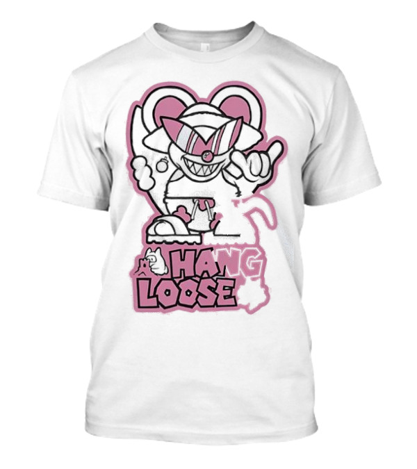 Coneyfest Hang Loose Retro Cartoon Mouse Hand Gesture T-Shirt