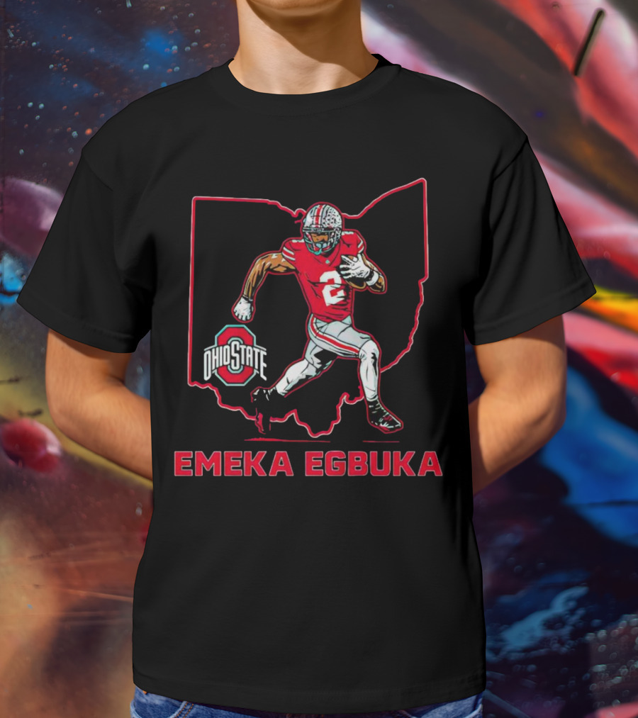 Emeka Egbuka Ohio State Buckeyes Football Star T-Shirt