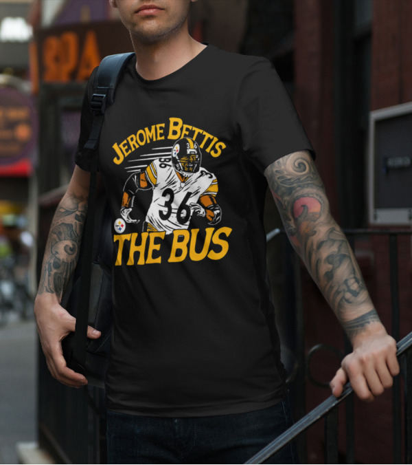 Jerome Bettis The Bus Pittsburgh Steelers 36 Caricature T-Shirt