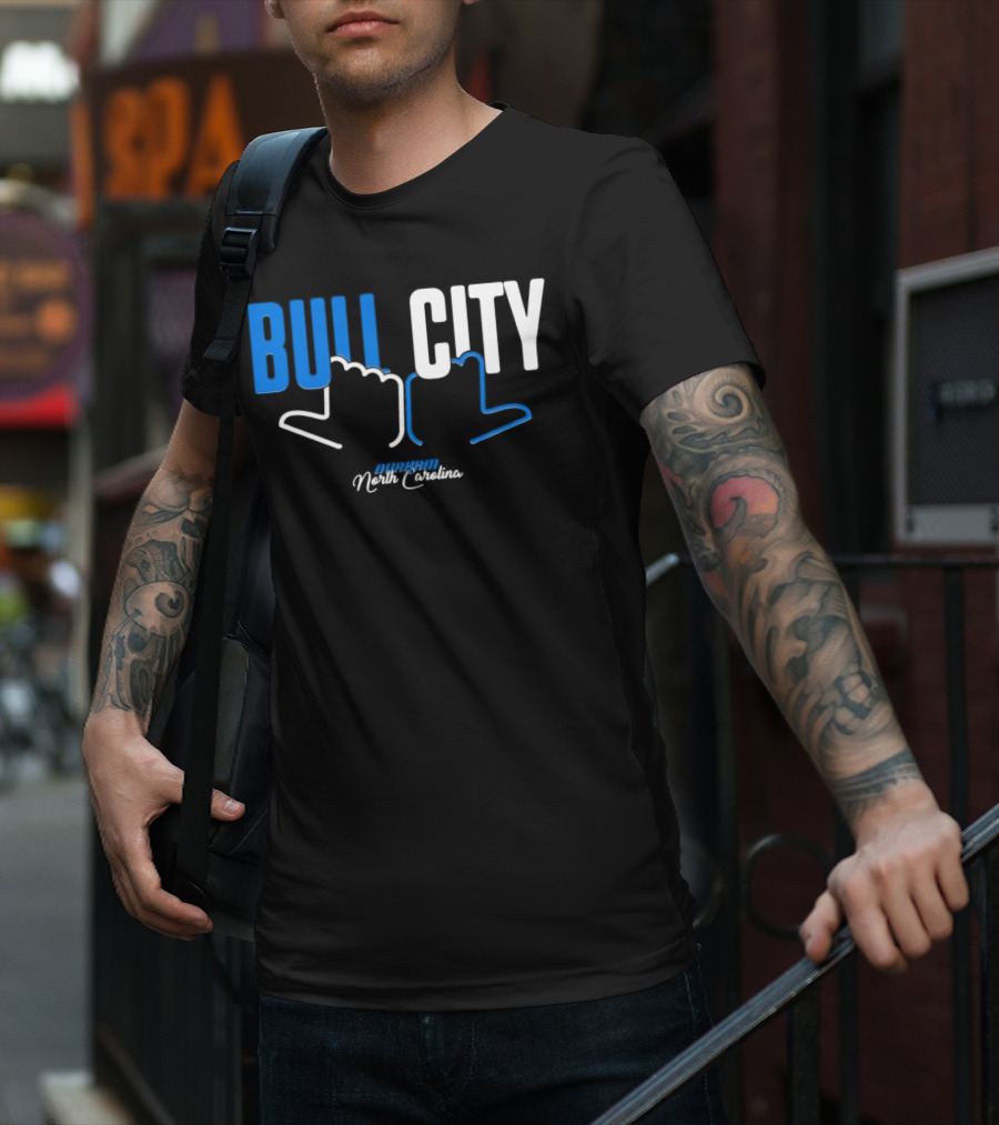 Durham North Carolina Bull City Hands T-Shirt