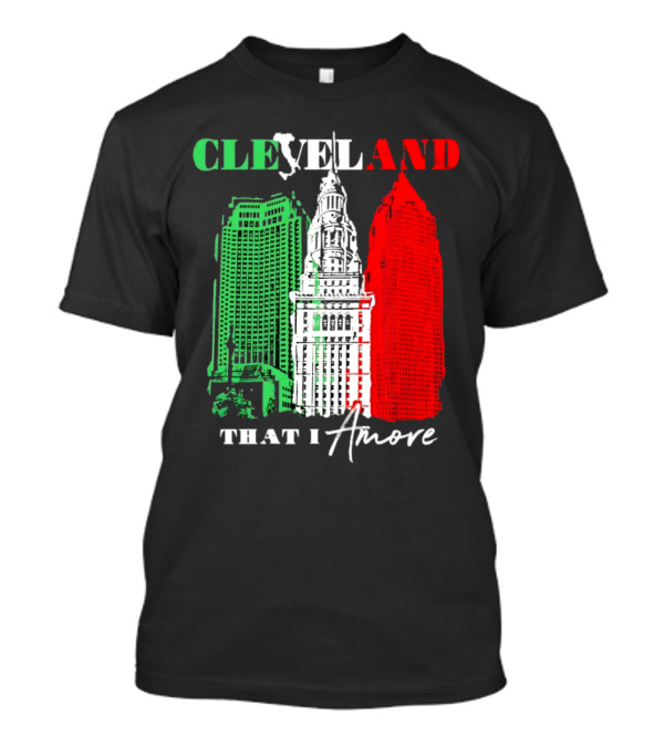 Cleveland That I Amore Italy Flag Skyline T-Shirt
