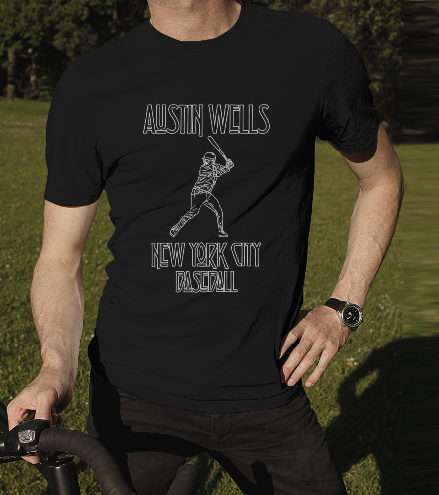 Austin Wells Baseball New York City Batter T-Shirt