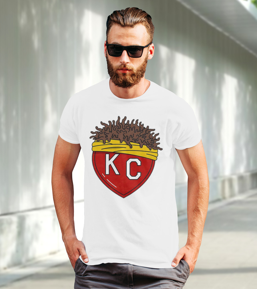 Kansas City Chiefs KC Heart French Fries T-Shirt