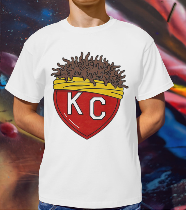 Kansas City Chiefs KC Heart French Fries T-Shirt