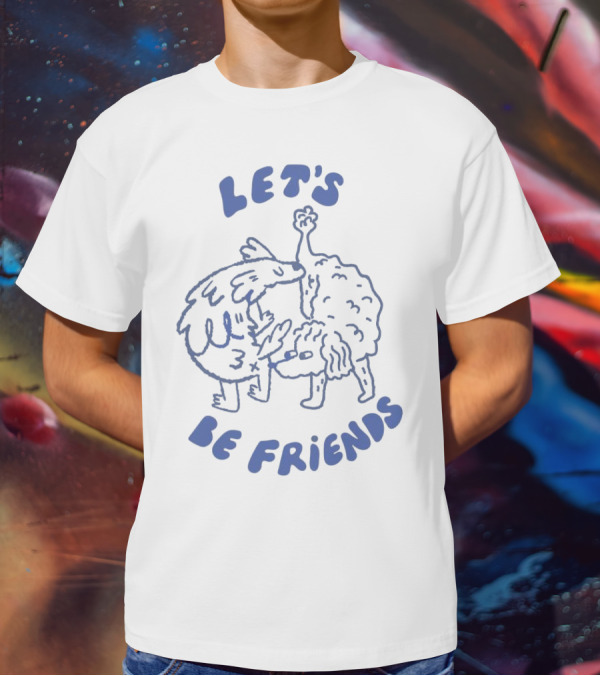 LET'S BE FRIENDS Turkey And Dog Embrace T-Shirt