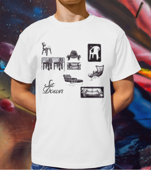 Sit Down More Chairs Armchair Couch T-Shirt