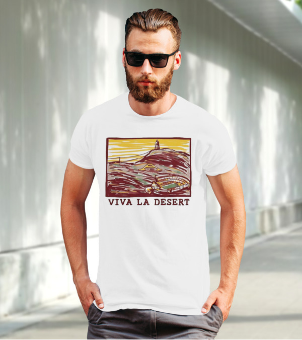 Viva La Desert Desert Stadium Arena Landmark Hilltop Stadium T-Shirt