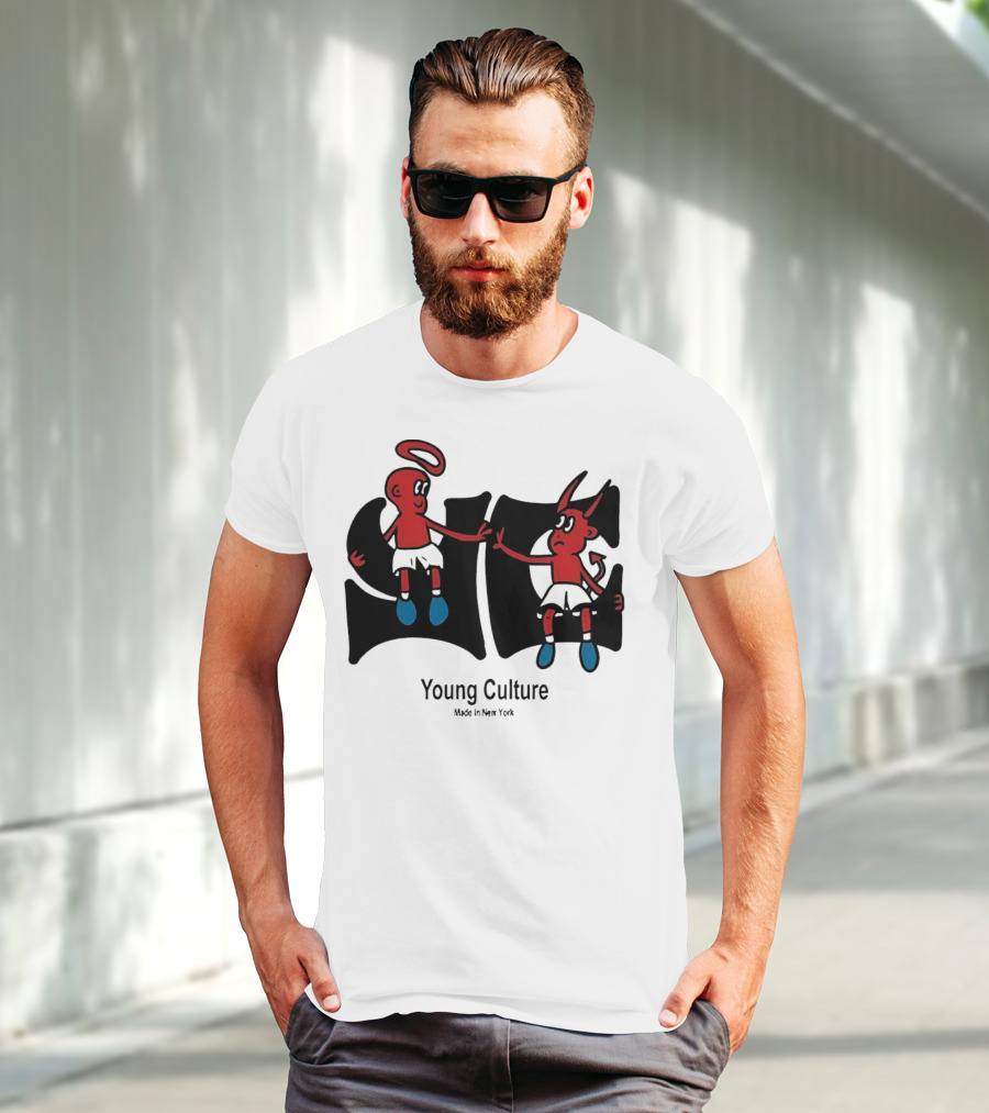 Young Culture Made In New York Best Buds Angel Devil Duo T-Shirt